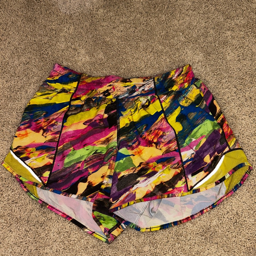 Multicolor lululemon hotty hot shorts